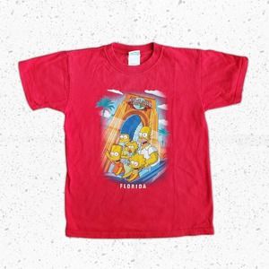 VTG Early Y2k Universal Studios Kids The Simpsons Tshirt Sz Youth Medium